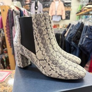 Cole Haan Nitasha Python Leather Booties Size 9 NIB 65mm Heeled Ankle Boots